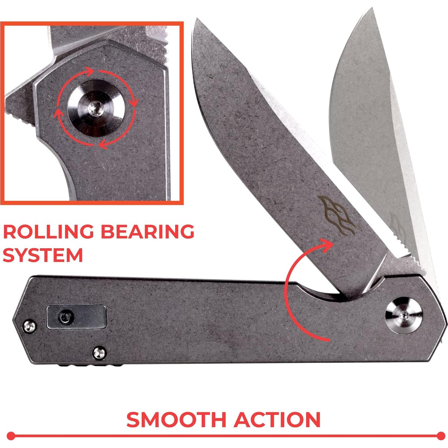 Cuchillo Plegable Firebird FH12-SS Acero D2 20.3cm Gris