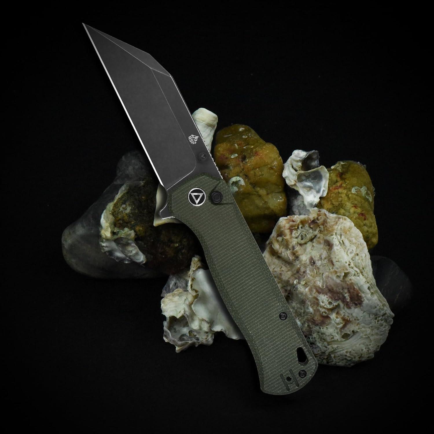 Cuchillo de bolsillo QSP Swordfish 9.22 cm micarta verde EDC