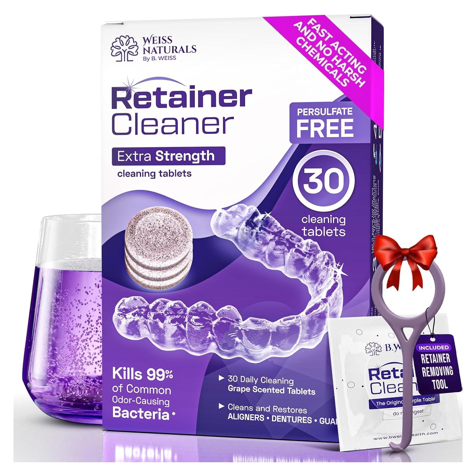 Tabletas Limpiadoras Weiss Naturals 30 Unidades - Limpieza Rápida