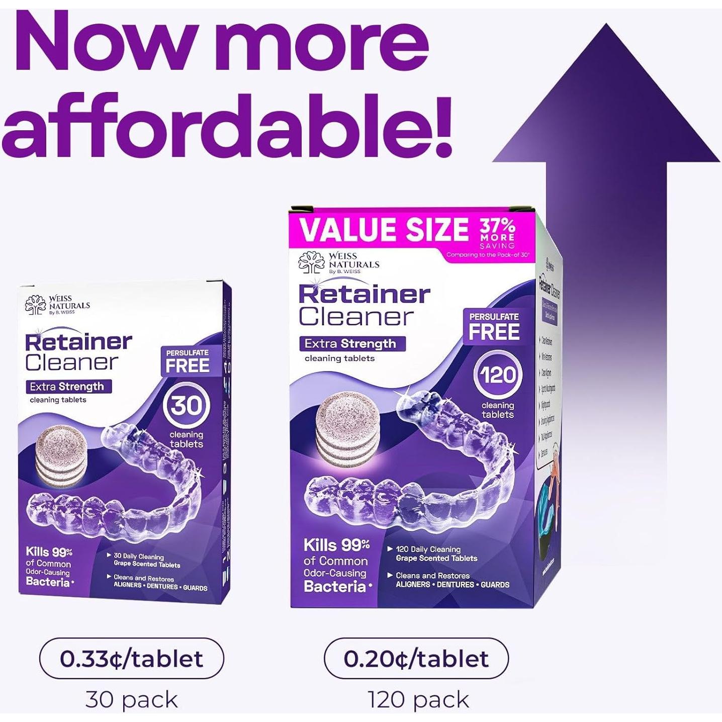 Tabletas Limpiadoras Weiss Naturals 30 Unidades - Limpieza Rápida