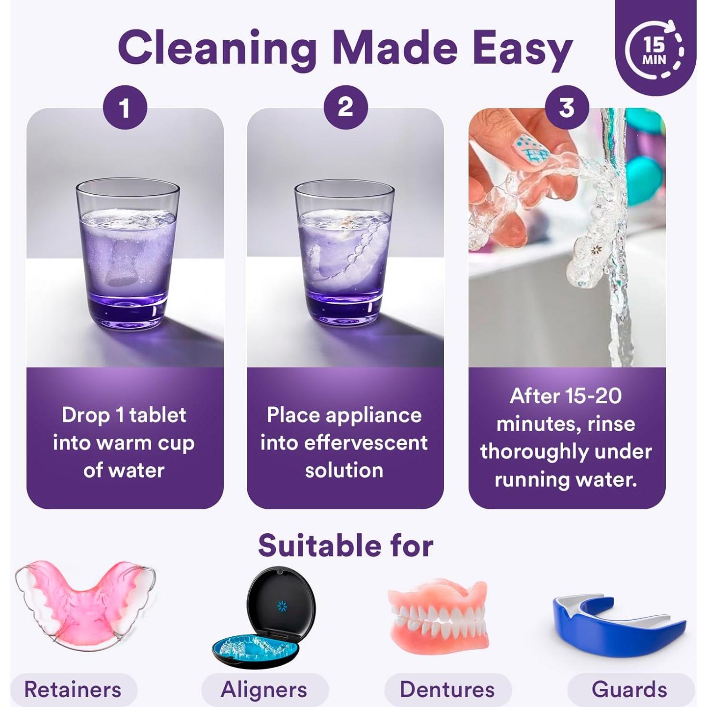 Tabletas Limpiadoras Weiss Naturals 30 Unidades - Limpieza Rápida