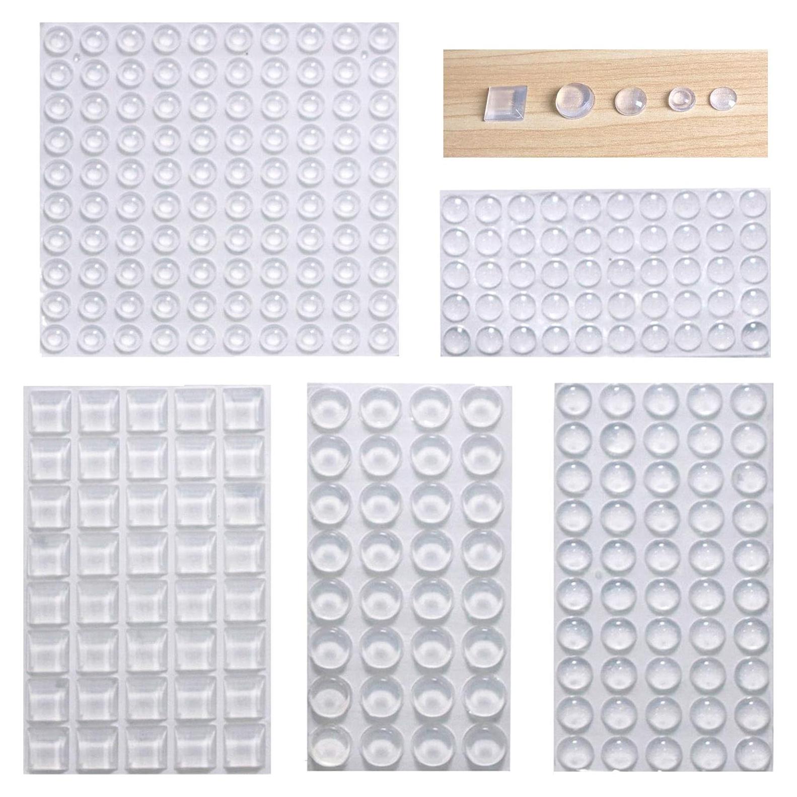 Bumpers Transparentes Autoadhesivos de Silicona 272 Pcs - 5 Tamaños
