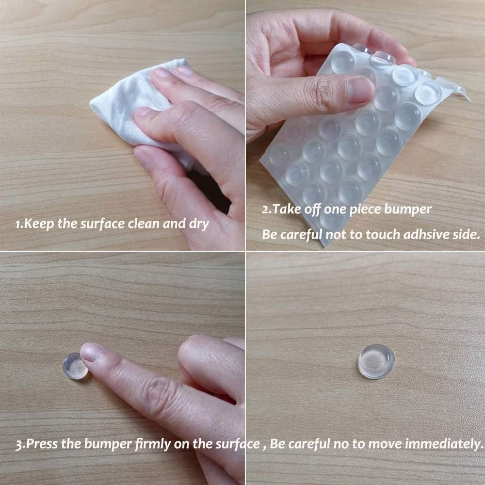 Bumpers Transparentes Autoadhesivos de Silicona 272 Pcs - 5 Tamaños