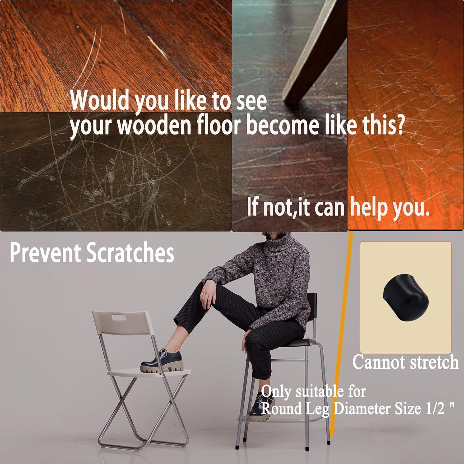 Protectores de Patas de Sillas de Silicona Antideslizantes 24 Pcs