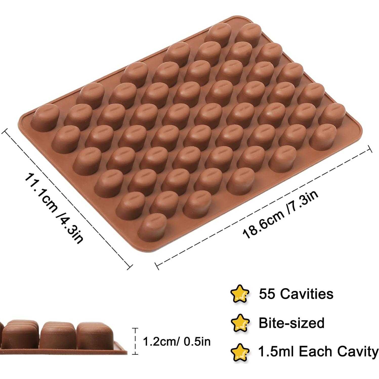 Molde de Silicona Mini Grano de Café Amyandone 55 Cavidades