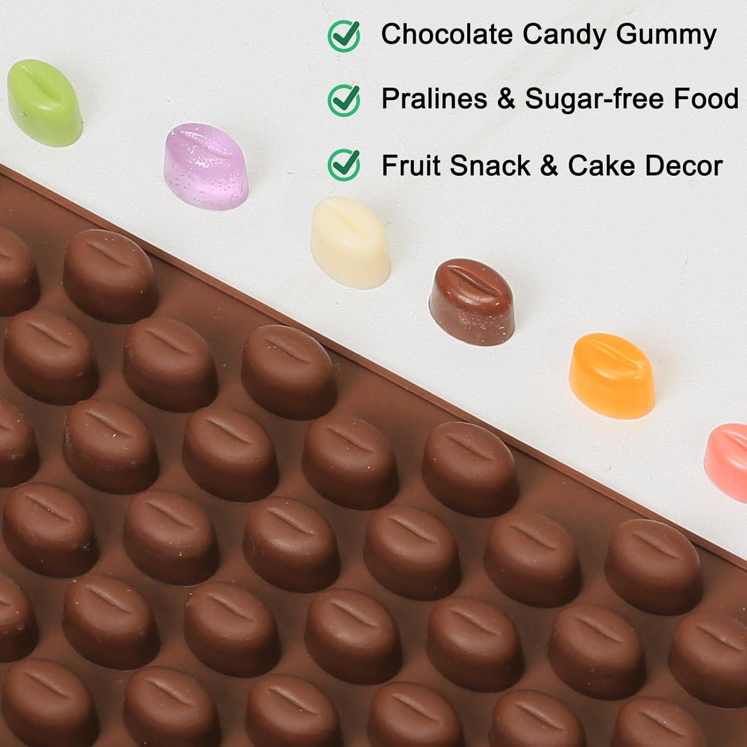 Molde de Silicona Mini Grano de Café Amyandone 55 Cavidades