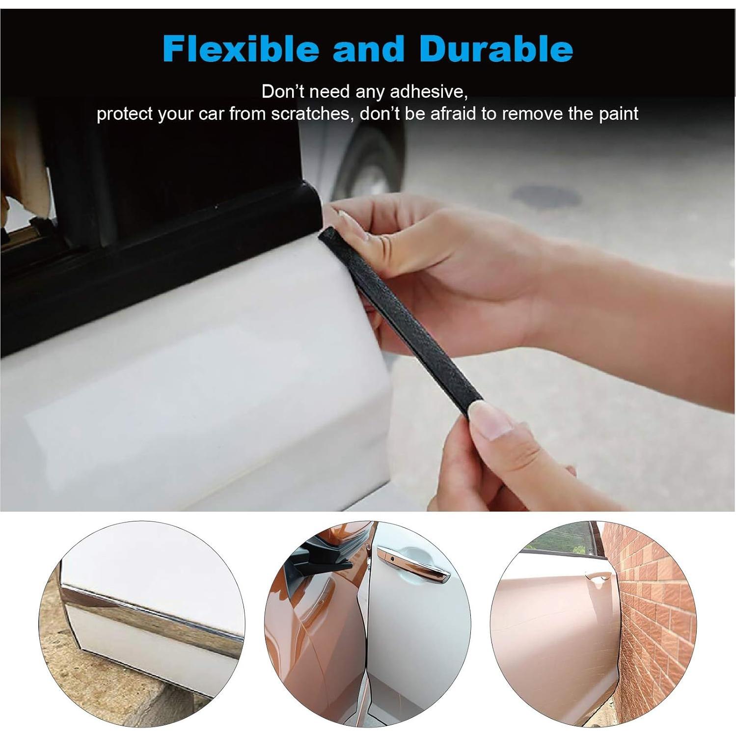 Protector de Bordes de Puertas de Coche Wanmin 4.88m Negro