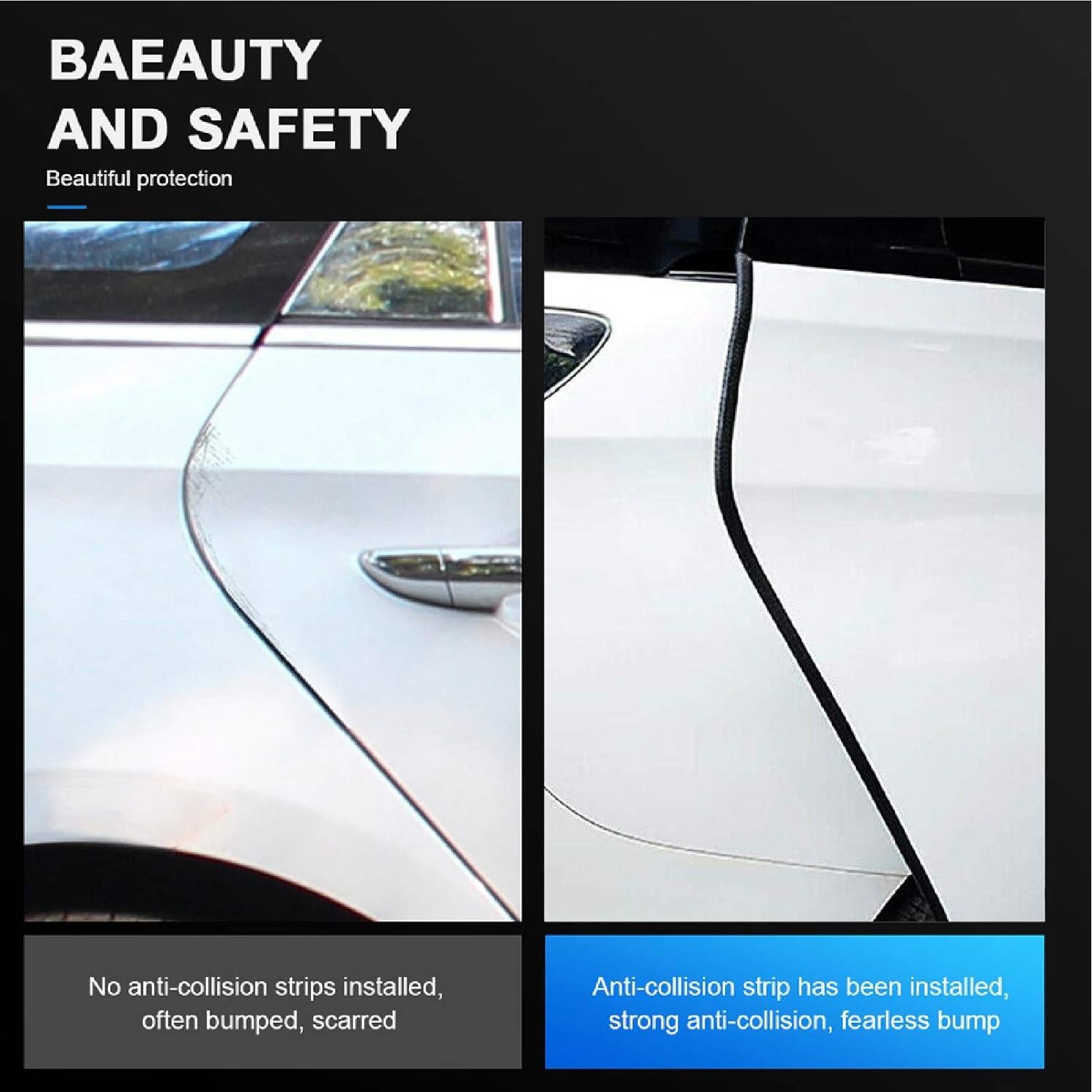 Protector de Bordes de Puertas de Coche Wanmin 4.88m Negro