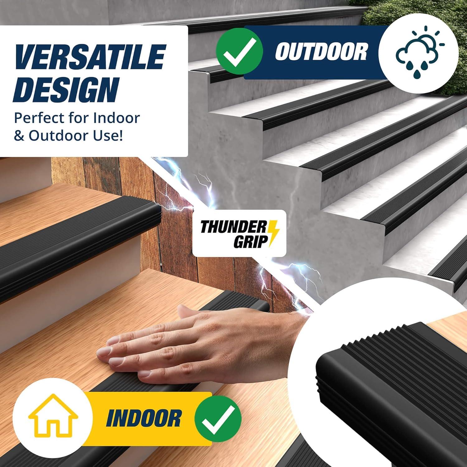 Protector de Borde de Escalera 2.44 m THUNDER GRIP Antideslizante