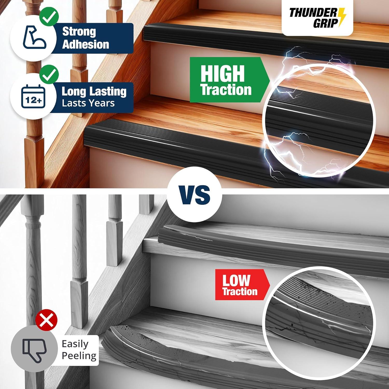 Protector de Borde de Escalera 2.44 m THUNDER GRIP Antideslizante