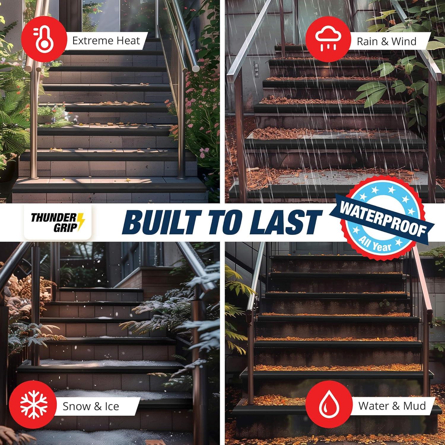 Protector de Borde de Escalera 2.44 m THUNDER GRIP Antideslizante