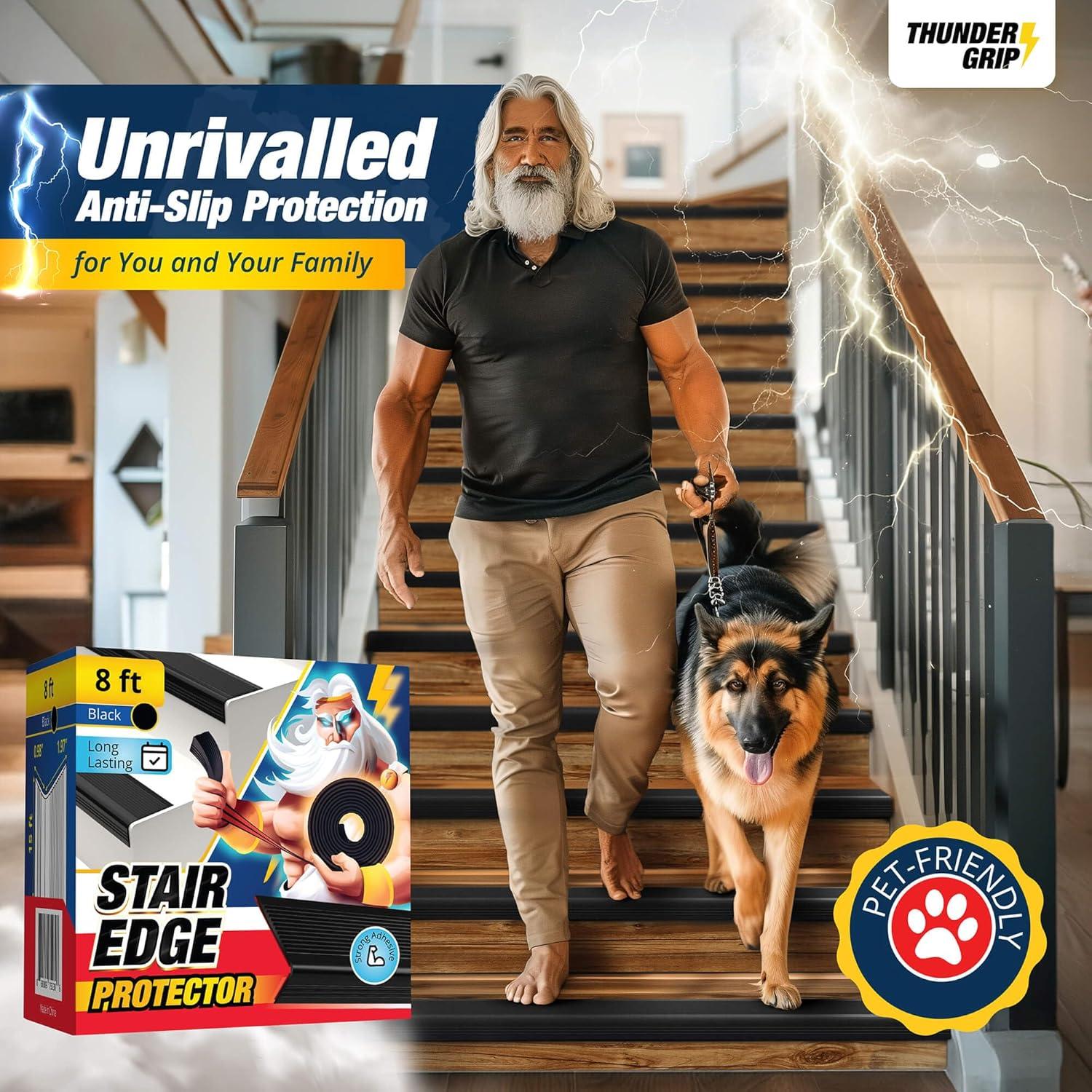 Protector de Borde de Escalera 2.44 m THUNDER GRIP Antideslizante