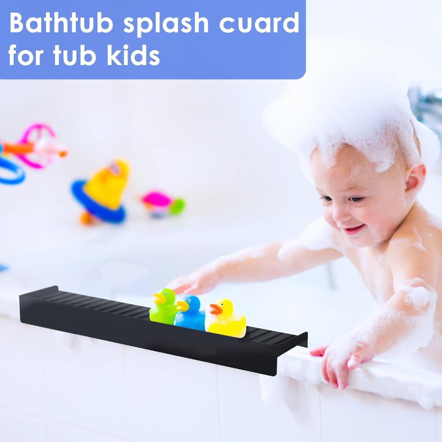 Protector de Borde de Fregadero de Silicona Adorila 50cm Negro