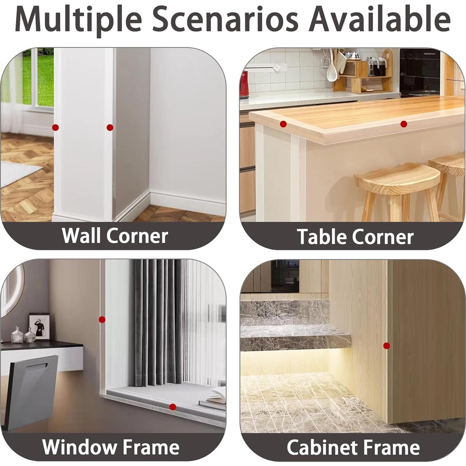 Protectores de Esquinas Transparentes Coengwui 3Pcs 0.88m L