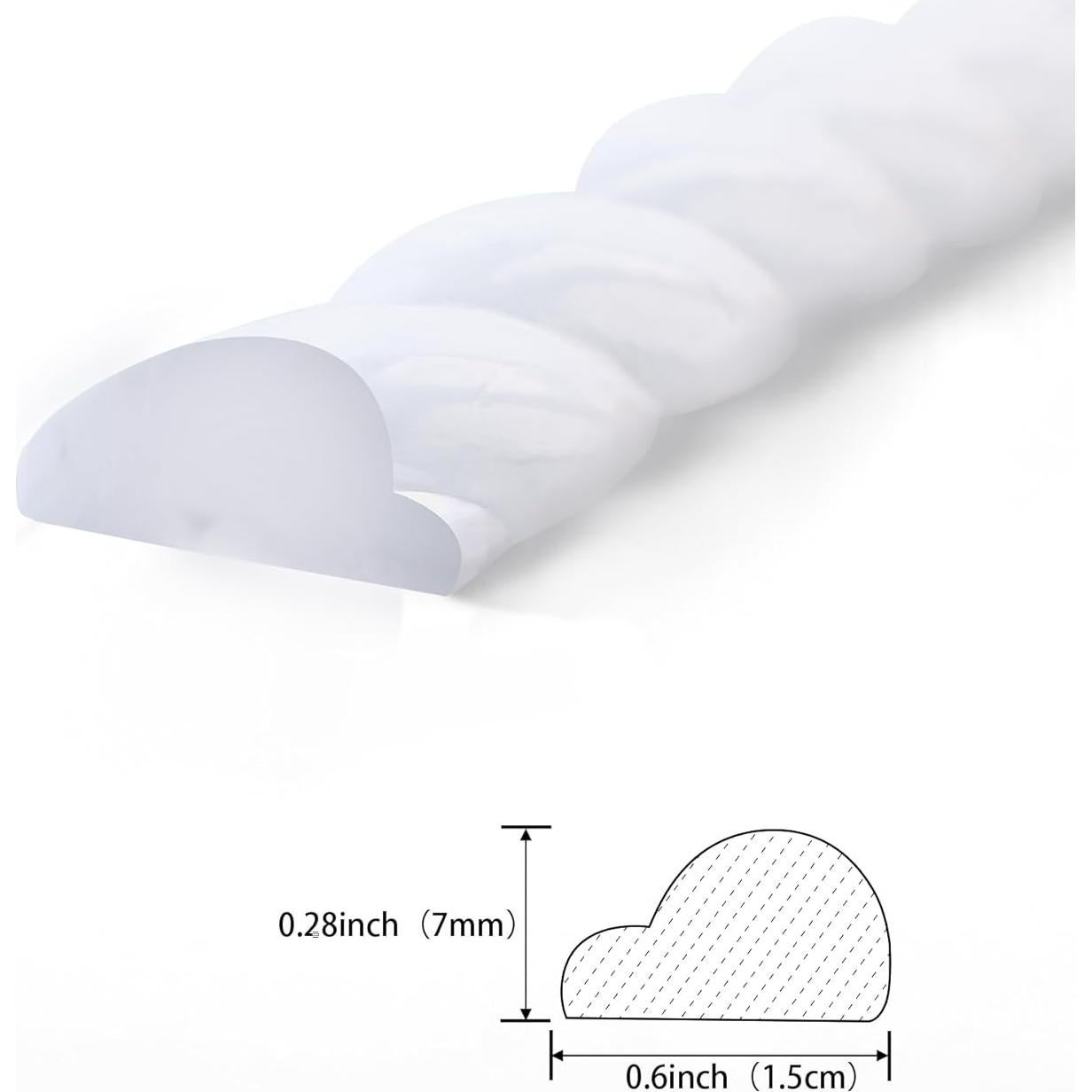 Moldura autoadhesiva flexible Taaizau 5m x 1.5cm blanca