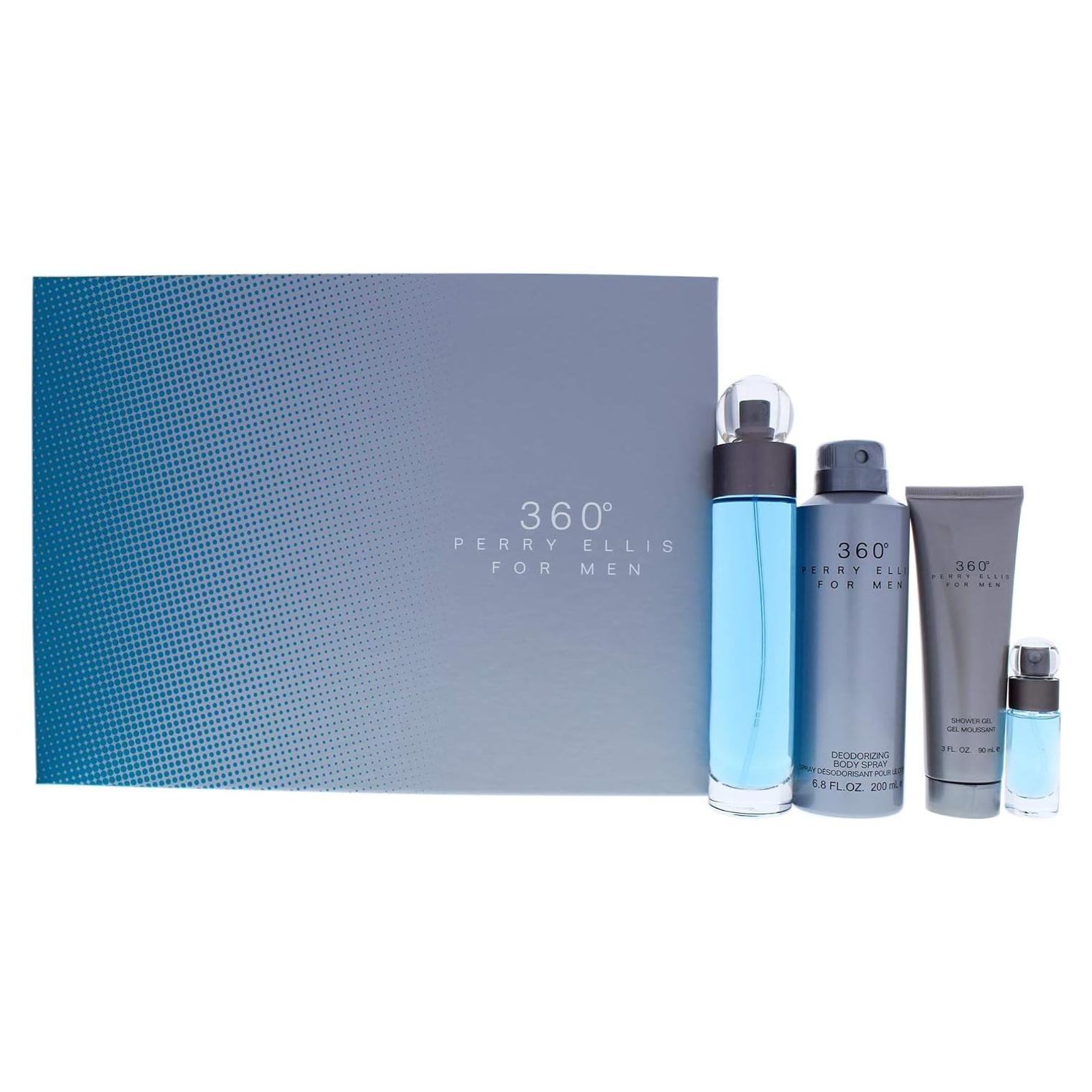 Set de Regalo Fragancia Perry Ellis 360 para Hombres 4 Piezas