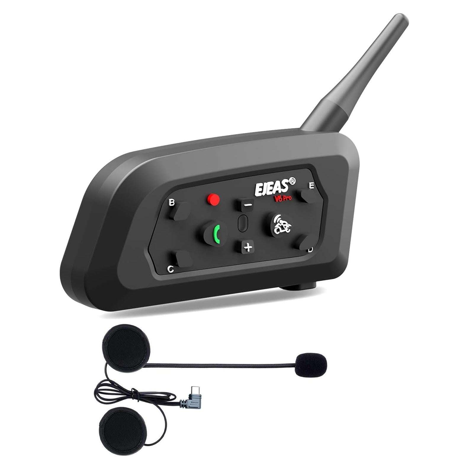 Intercomunicador Bluetooth EJEAS V6 para Motocicleta 850mAh