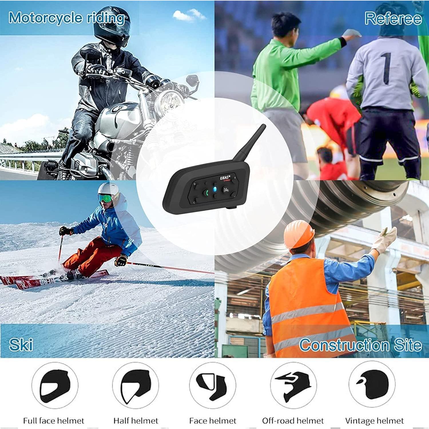 Intercomunicador Bluetooth EJEAS V6 para Motocicleta 850mAh