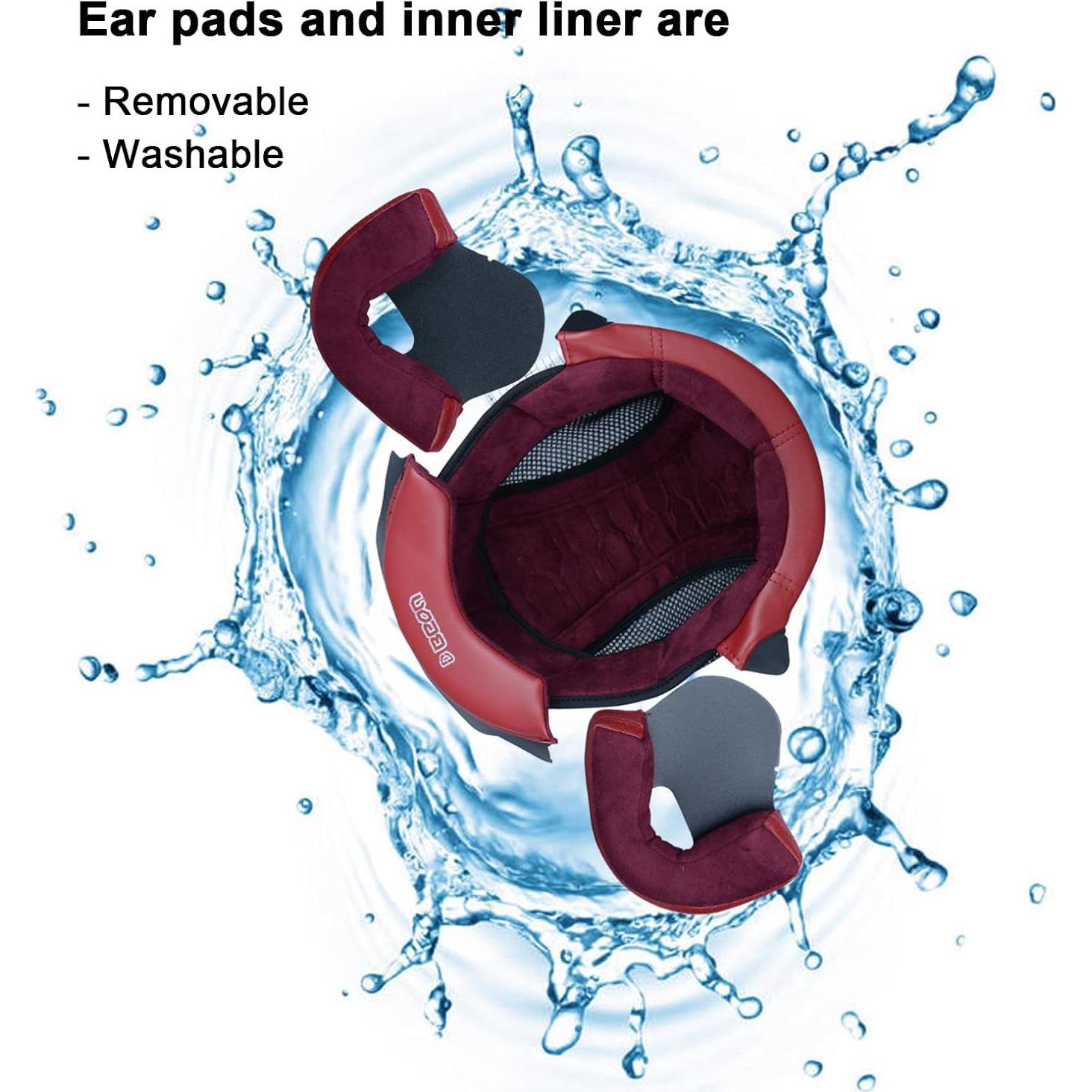 Casco de Moto BEON B-108 Vintage 3/4 con Visores Duales