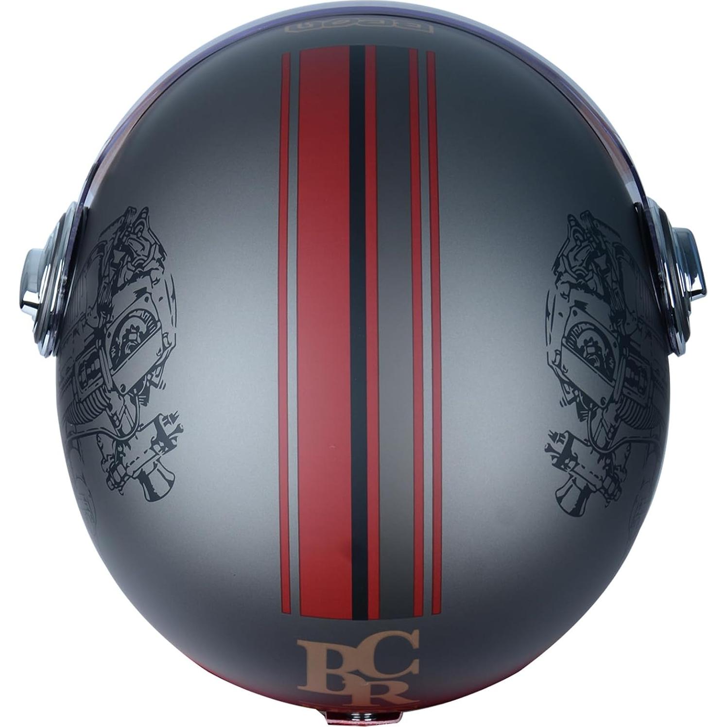 Casco de Moto BEON B-108 Vintage 3/4 con Visores Duales