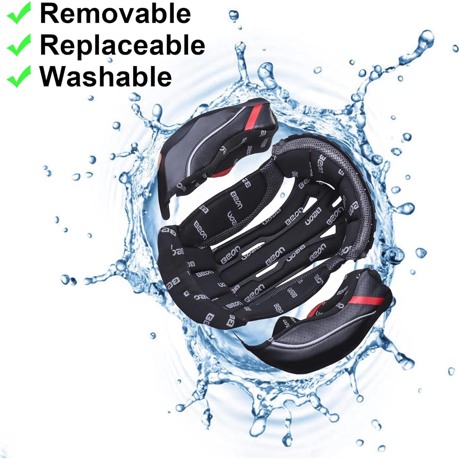 BEON Casco Integral B503 para Motocross Unisex con Ventilación