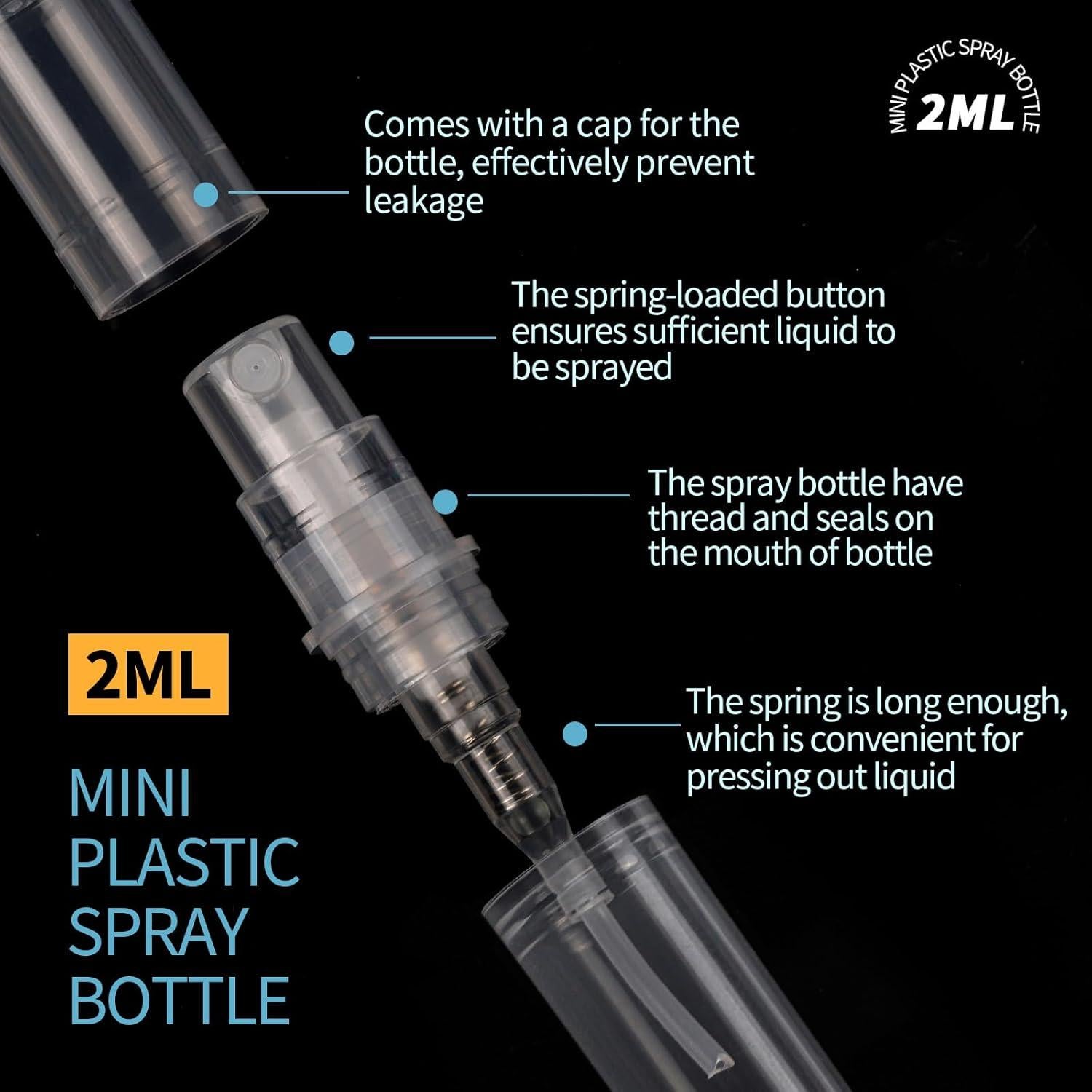 Fandamei Mini Botellas de Spray Rellenables 60pcs 2ml