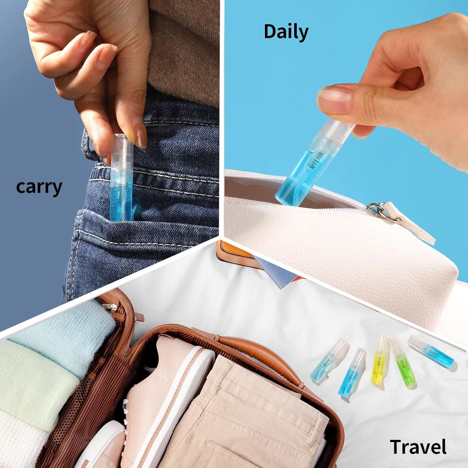 Fandamei Mini Botellas de Spray Rellenables 60pcs 2ml