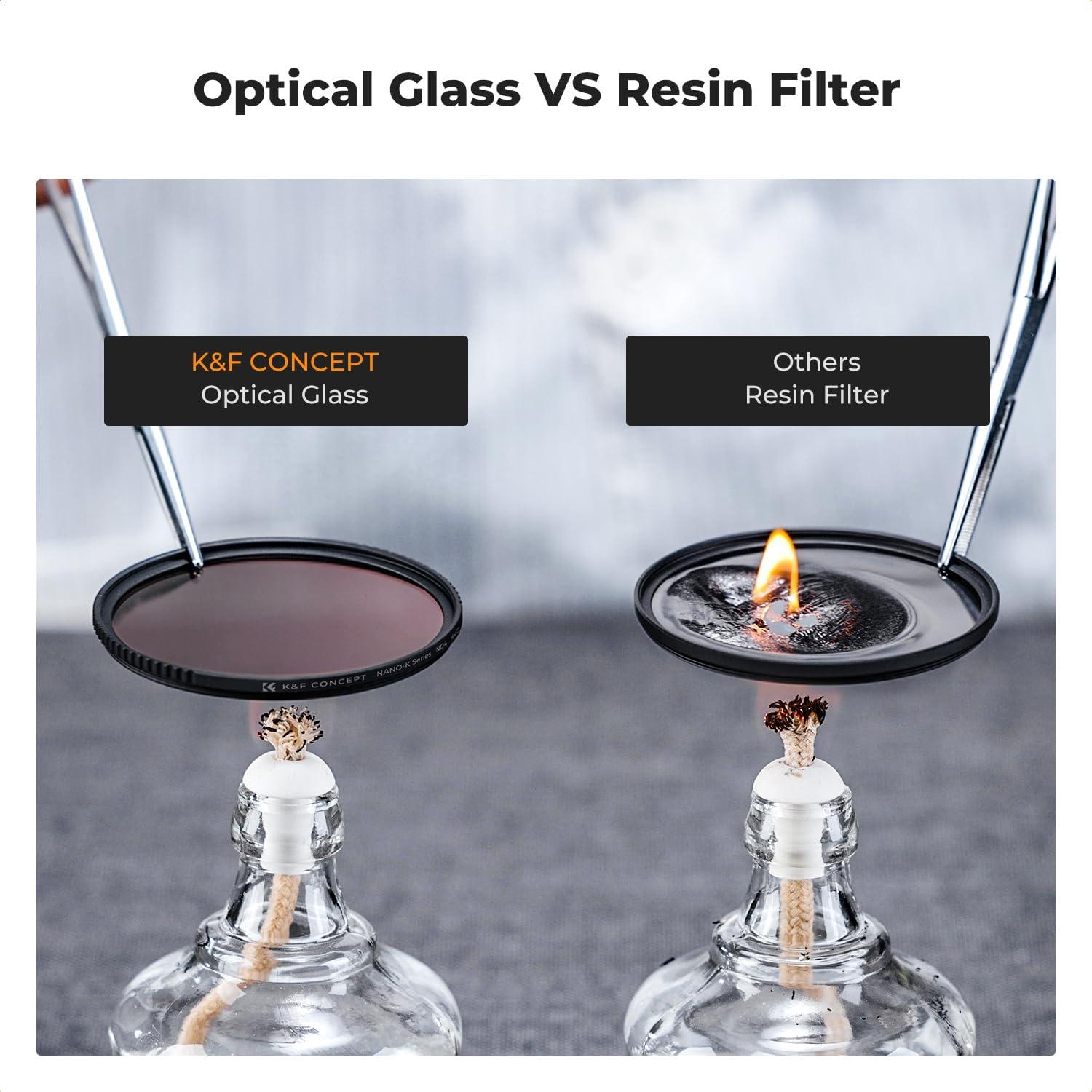 Kit de Filtros de Lente K&F Concept 37mm UV CPL ND4 3 Piezas