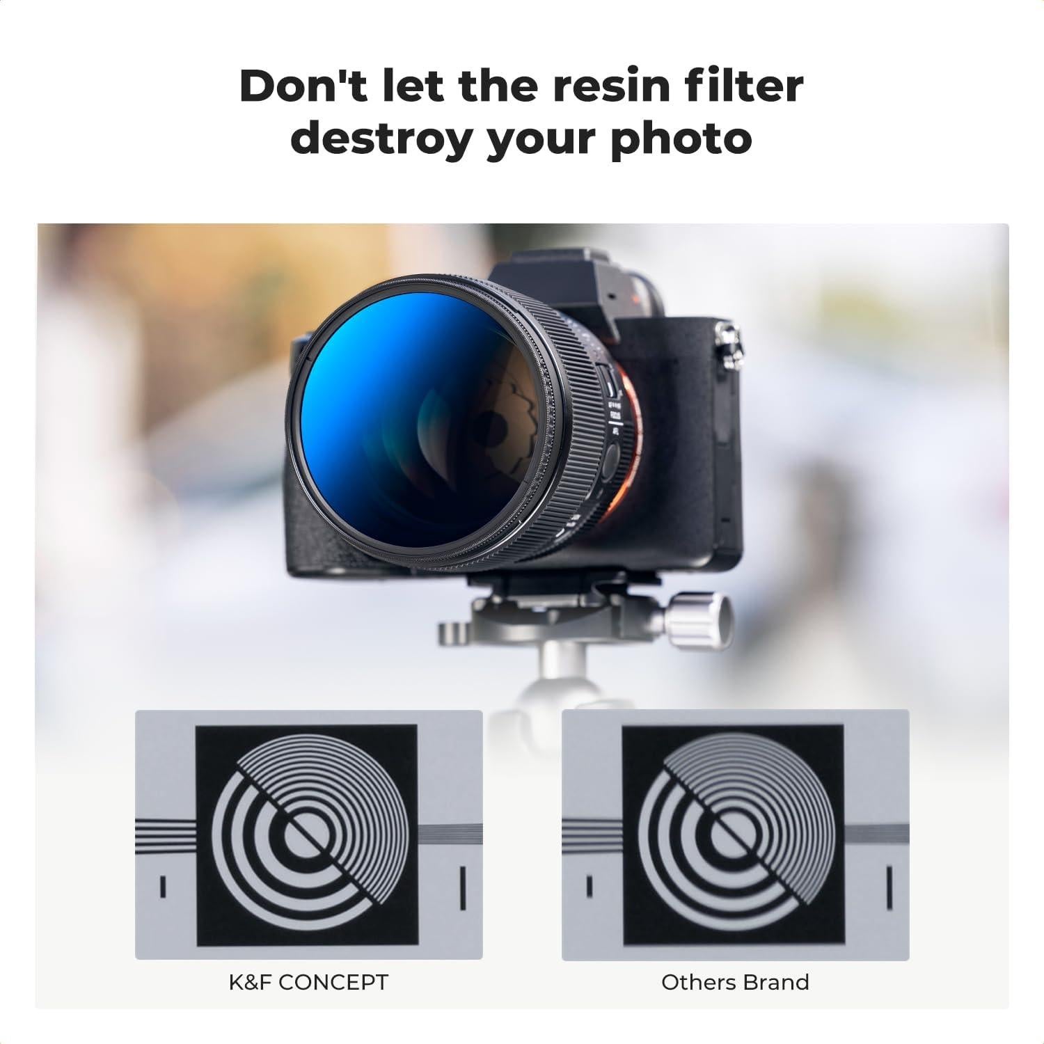 Kit de Filtros de Lente K&F Concept 37mm UV CPL ND4 3 Piezas