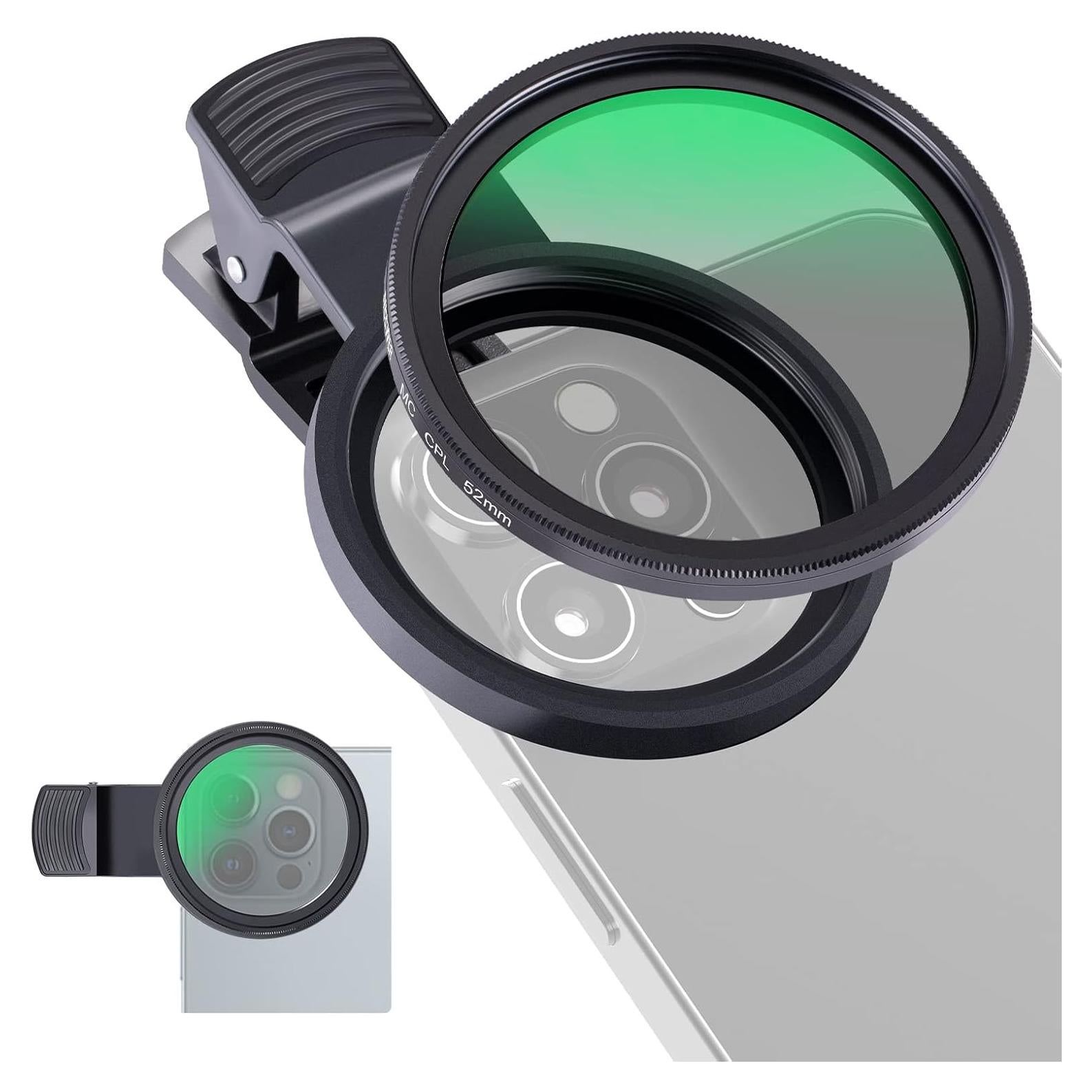 Filtro CPL 52mm NEEWER para Teléfono y Cámara DSLR