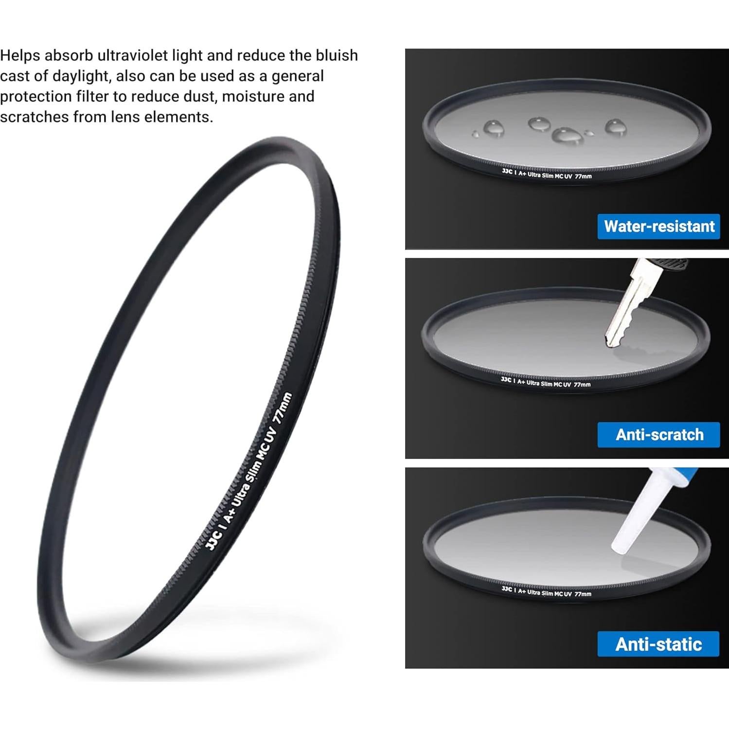 Filtro UV JJC 40.5mm Protector de Lente para Cámaras Sony