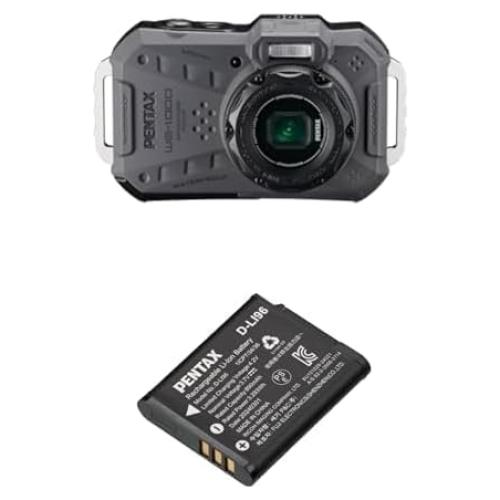 Cámara PENTAX WG-1000 Gris + Batería Recargable D-LI96