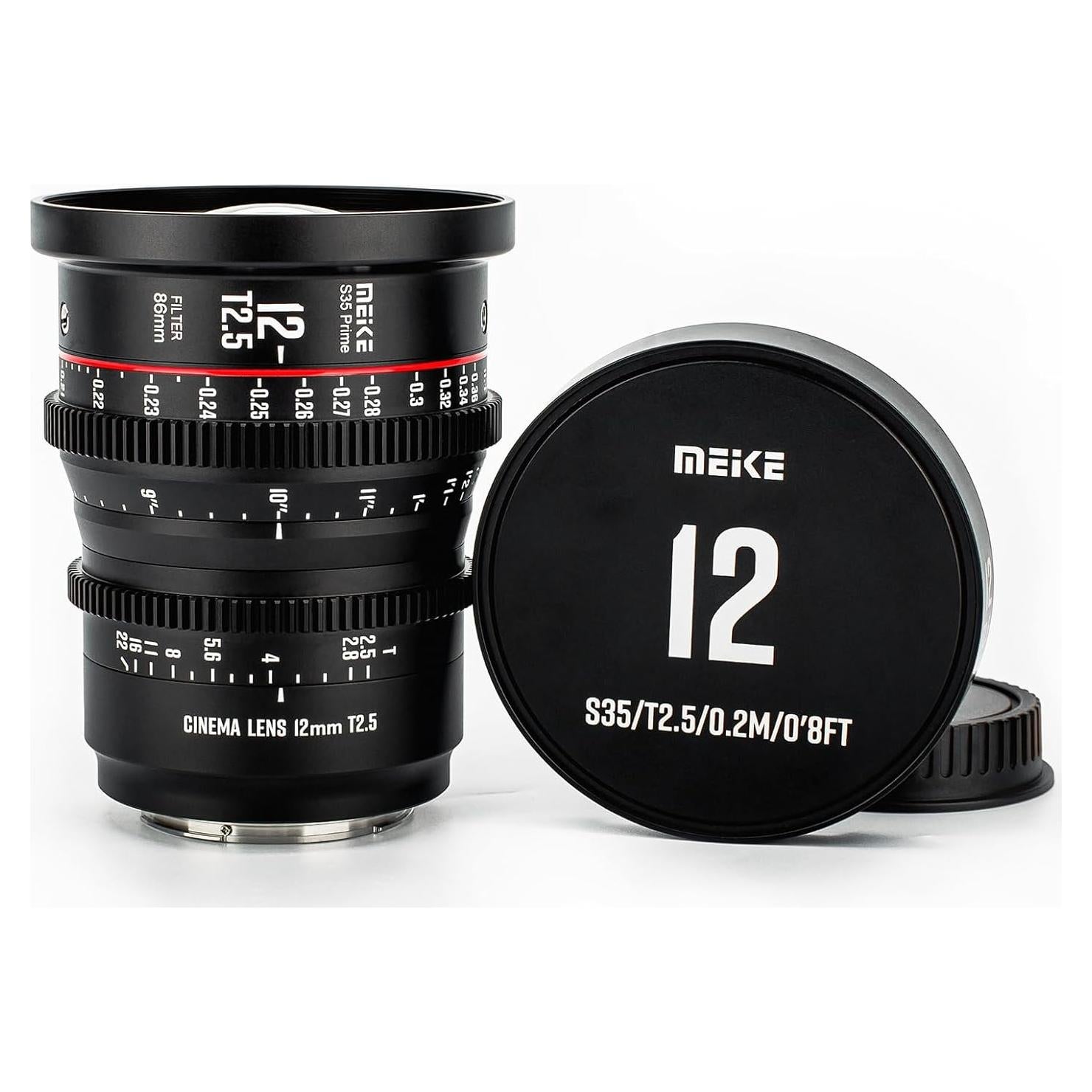 Lente Cine MEKE 12mm T2.5 S35 Montura EF para Cámaras