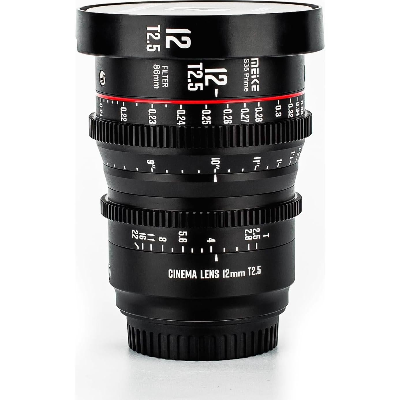 Lente Cine MEKE 12mm T2.5 S35 Montura EF para Cámaras