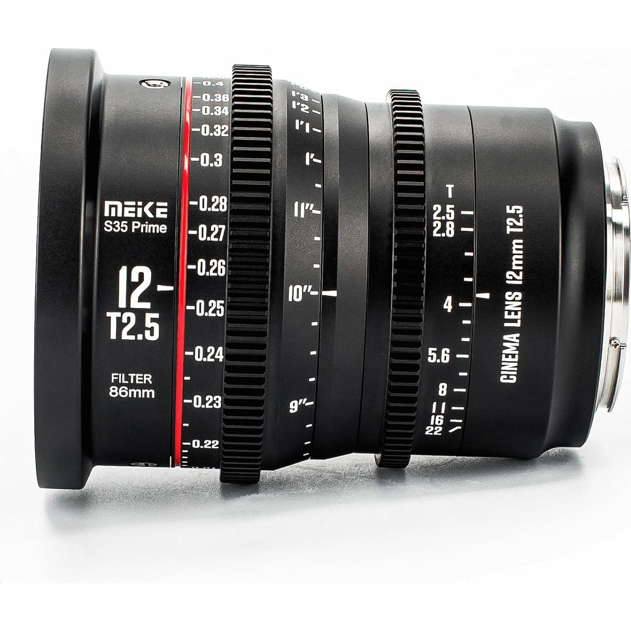 Lente Cine MEKE 12mm T2.5 S35 Montura EF para Cámaras