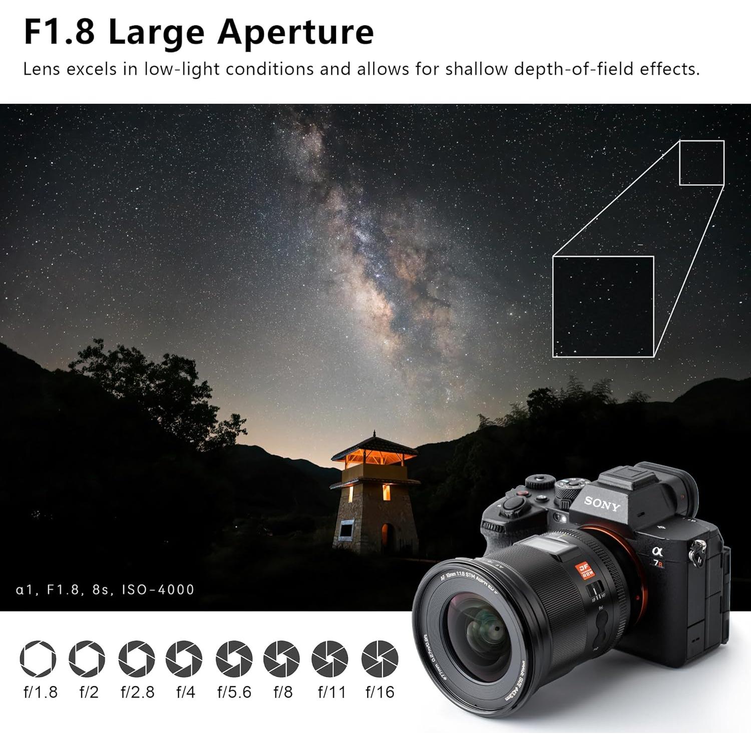 Lente VILTROX 27mm F1.2 Pro E Montura Autofocus para Sony