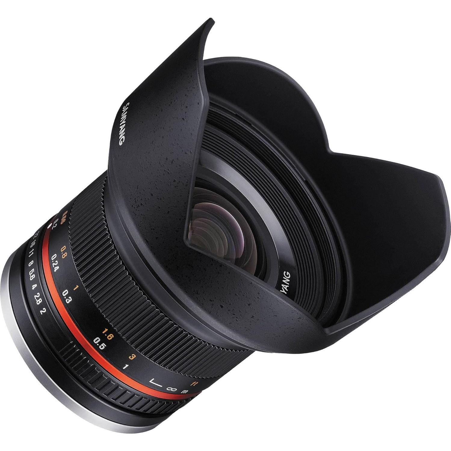 Lente Samyang 12mm F2.0 Manual Micro Cuatro Tercios - Negro