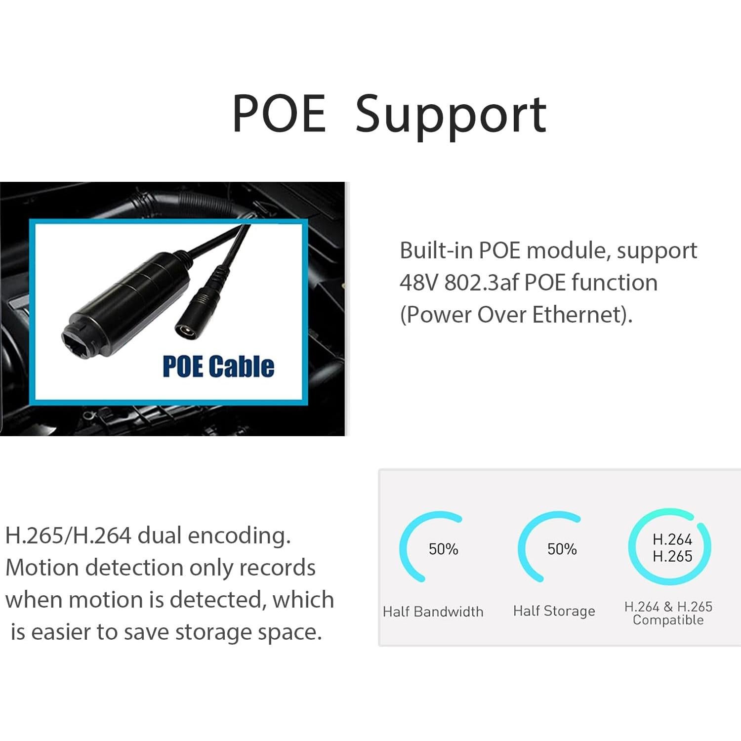 Cámara de Seguridad IP Mini 5MP REVODATA I706-4-P-HS POE