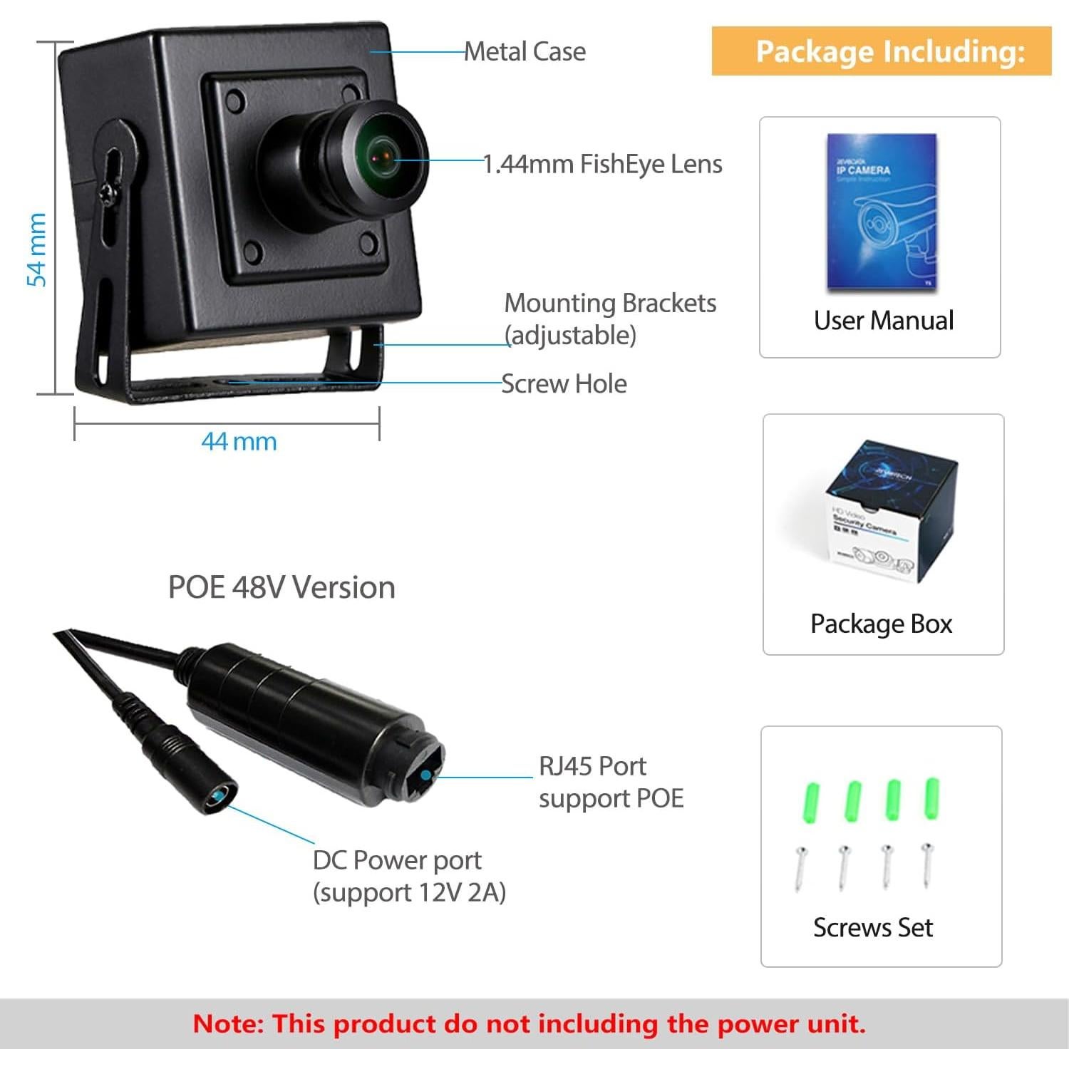 Cámara de Seguridad IP Mini 5MP REVODATA I706-4-P-HS POE