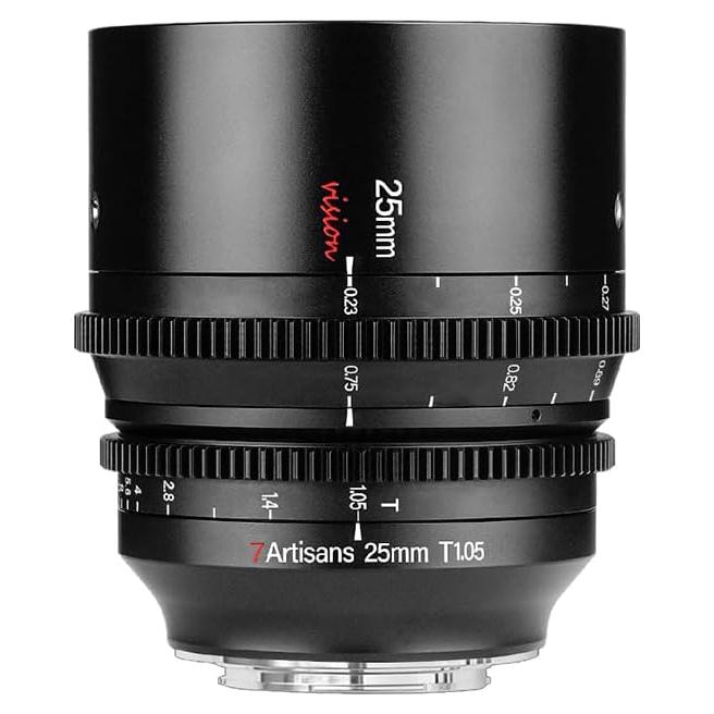 Lente Cine 7artisans 25mm T1.05 Gran Apertura Enfoque Manual