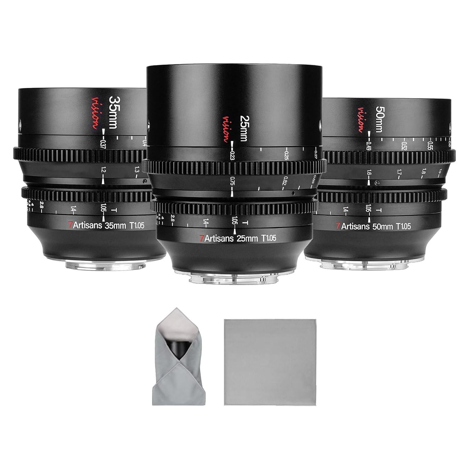 Lente Cine 7artisans T1.05 25mm/35mm/50mm Montura E Sony