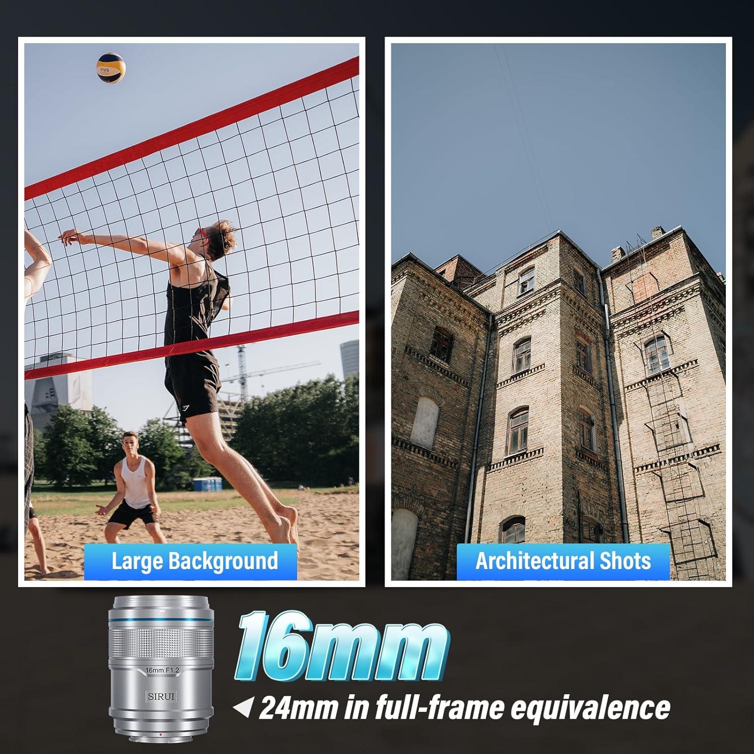 Lente Gran Angular Autofocus SIRUI 16mm F1.2 para Cámaras Z