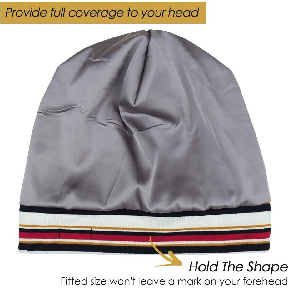 Gorro de Sueño Ajustable Satén Multicolor para Dreadlocks