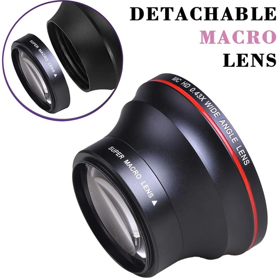 Lente Gran Angular 55MM Tectra 0.43X HD para Nikon y Sony