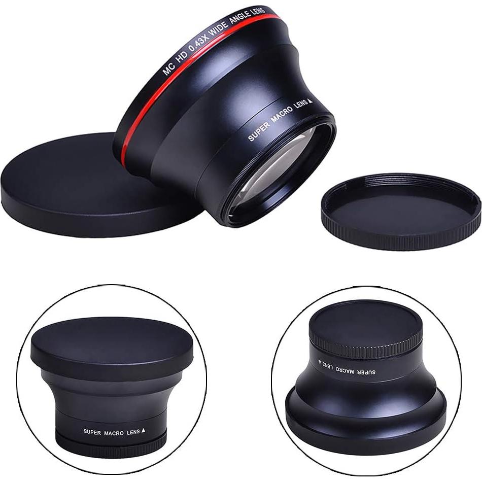 Lente Gran Angular 55MM Tectra 0.43X HD para Nikon y Sony