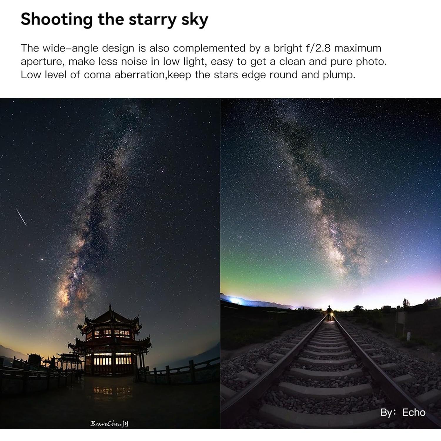 Lente Fisheye 11mm F2.8 TTARTISAN para cámaras Sony E