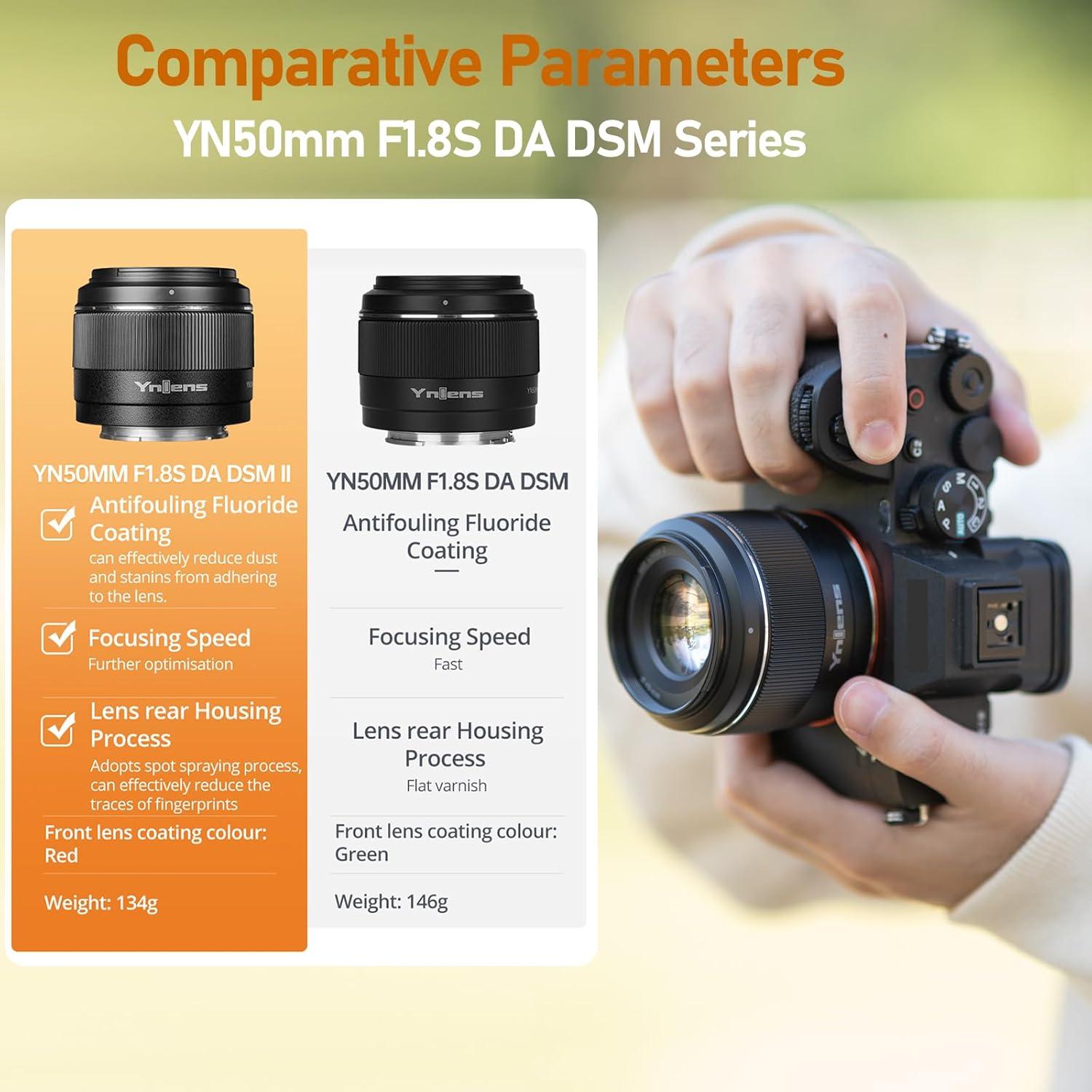 Lente YONGNUO 50mm F1.8 para cámaras Sony E - Bokeh impresionante