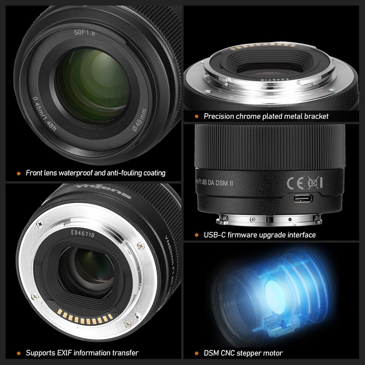 Lente YONGNUO 50mm F1.8 para cámaras Sony E - Bokeh impresionante