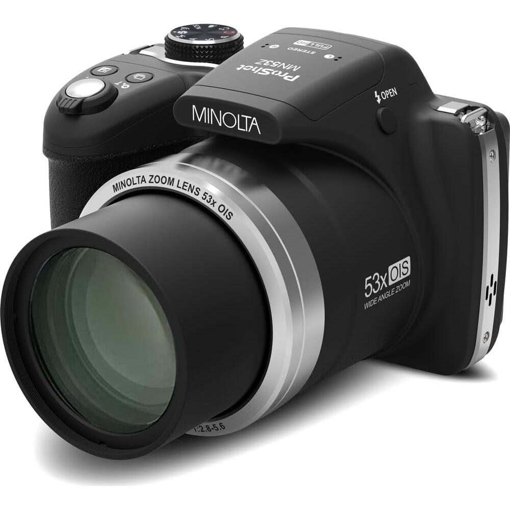 Cámara Digital Minolta MN53Z 16 MP 1080p FHD 53x Zoom Negro