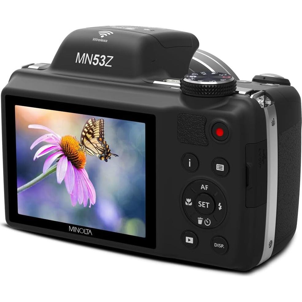 Cámara Digital Minolta MN53Z 16 MP 1080p FHD 53x Zoom Negro